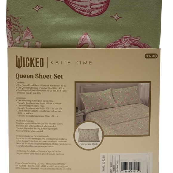 Katie K WICKED Queen Sheet Set,NWT,100% Polyester - Picture 3 of 6